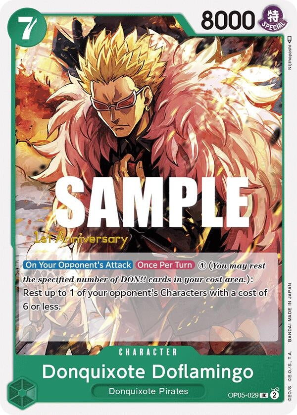 Image for Donquixote Doflamingo (029) (OP05-029) (OP05 ANN) - One Piece Card Game