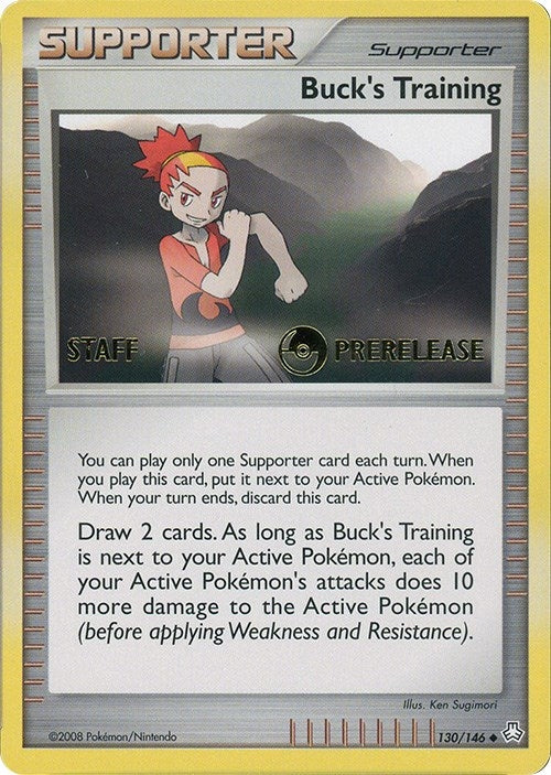 Image for Buck's Training - 130/146 (Prerelease) [Staff] (130) (MCAP) - Pokemon