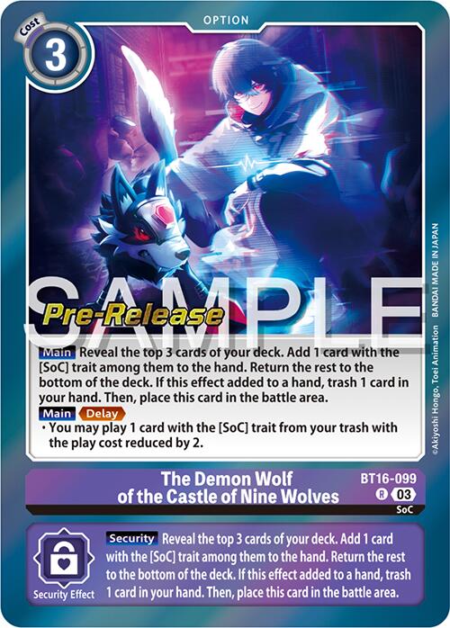 The Demon Wolf of the Castle of Nine Wolves [BT16-099] [Beginning Observer Pre-Release Promos]
