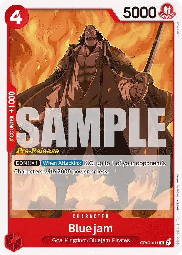 Image for Bluejam (OP07-011) (OP07 PRE) - One Piece Card Game