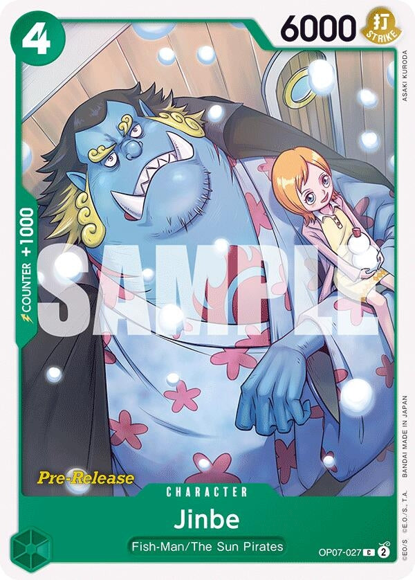 Image for Jinbe (027) (OP07-027) (OP07 PRE) - One Piece Card Game