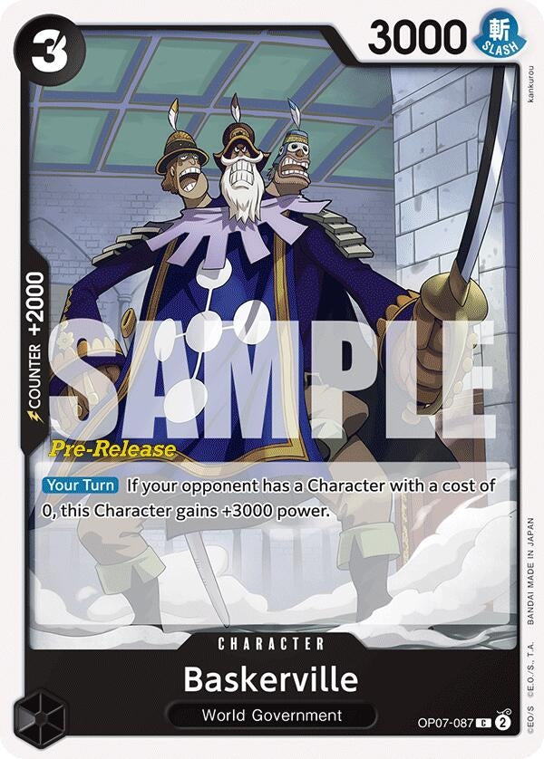Image for Baskerville (OP07-087) (OP07 PRE) - One Piece Card Game