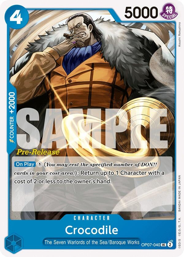 Image for Crocodile (OP07-040) (OP07 PRE) - One Piece Card Game