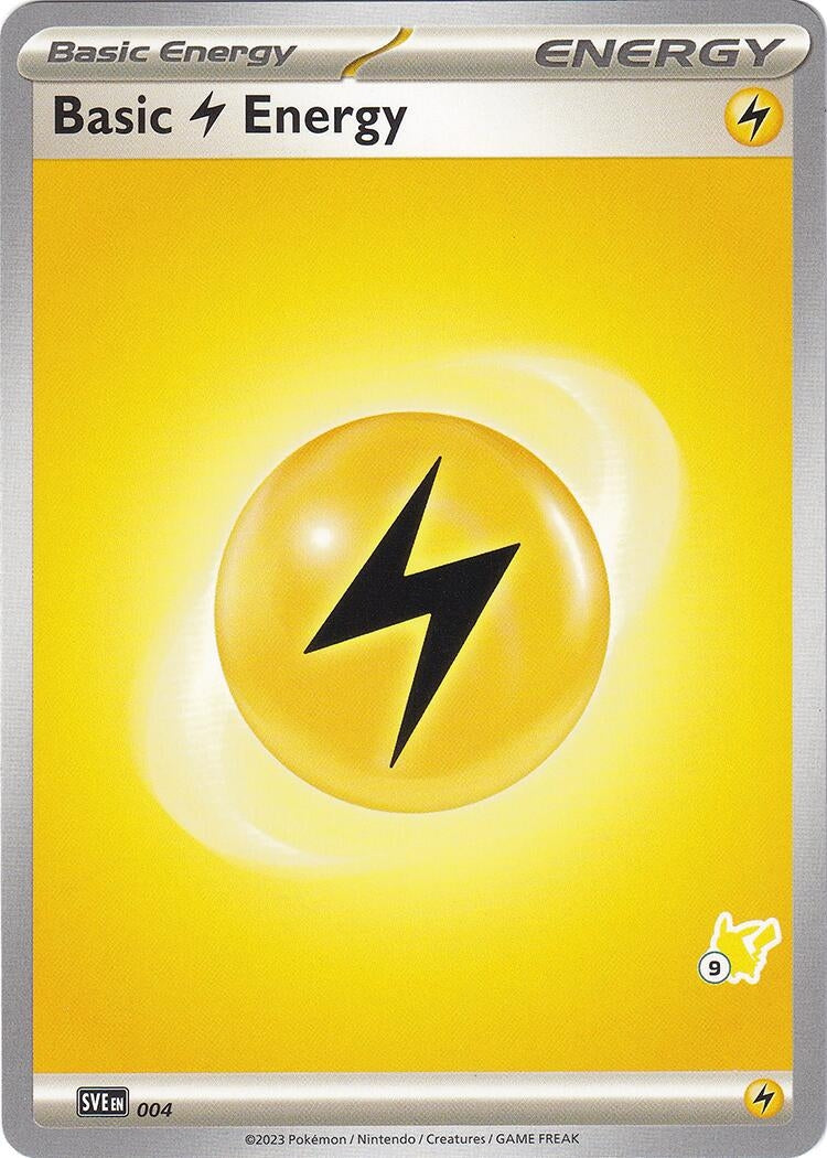 Image for Basic Lightning Energy - Pikachu 9 (004) (BA24) - Pokemon