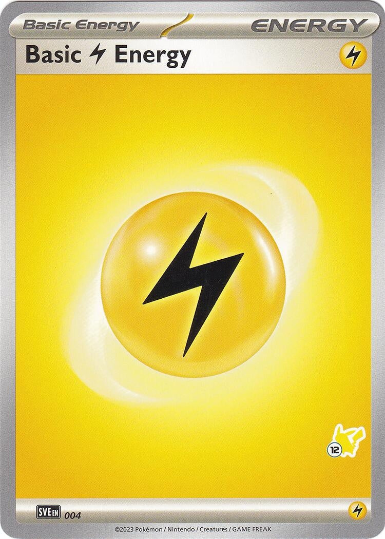 Image for Basic Lightning Energy - Pikachu 12 (004) (BA24) - Pokemon