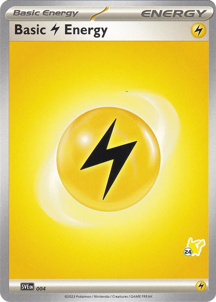 Image for Basic Lightning Energy - Pikachu 24 (004) (BA24) - Pokemon