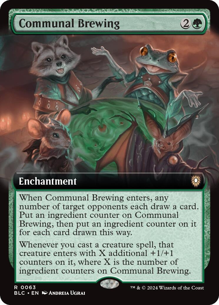 Image for Communal Brewing (Extended Art) (63) (BLC) - Magic: The Gathering