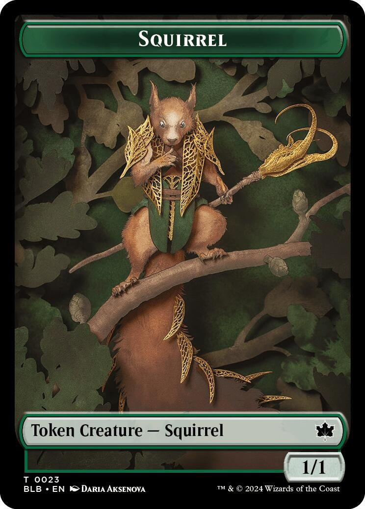 Image for Squirrel // Food Double-Sided Token (23 // 27) (BLB) - Magic: The Gathering