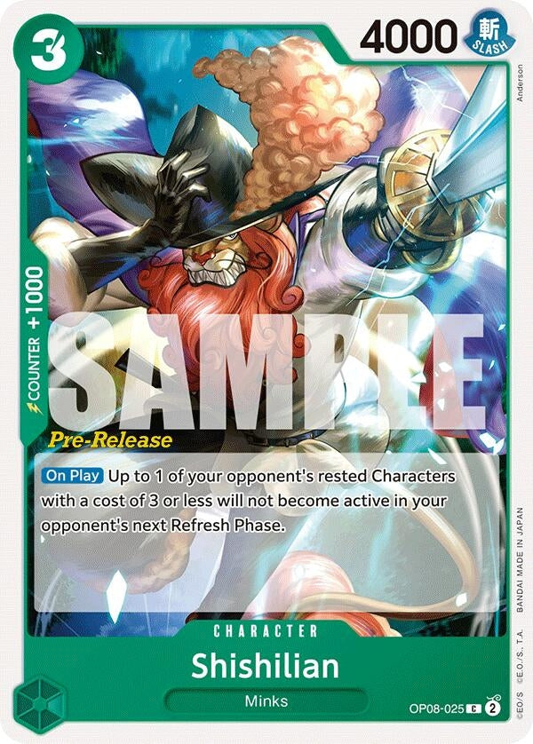 Image for Shishilian (OP08-025) (OP08 PRE) - One Piece Card Game