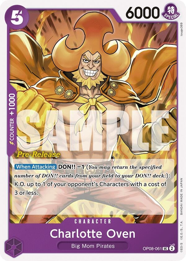 Image for Charlotte Oven (OP08-061) (OP08 PRE) - One Piece Card Game
