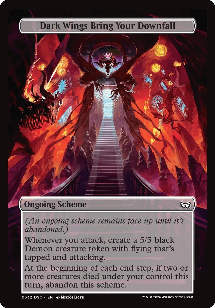 Image for Dark Wings Bring Your Downfall (Full Art) (332) (A:DSC) - Magic: The Gathering