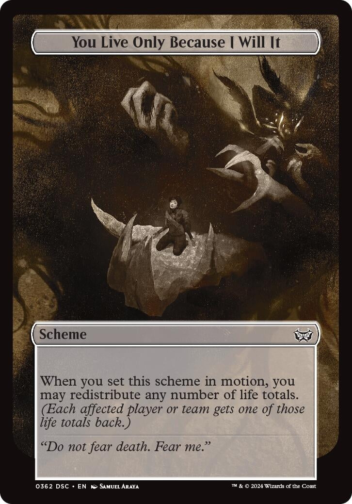 Image for You Live Only Because I Will It (Full Art) (362) (A:DSC) - Magic: The Gathering