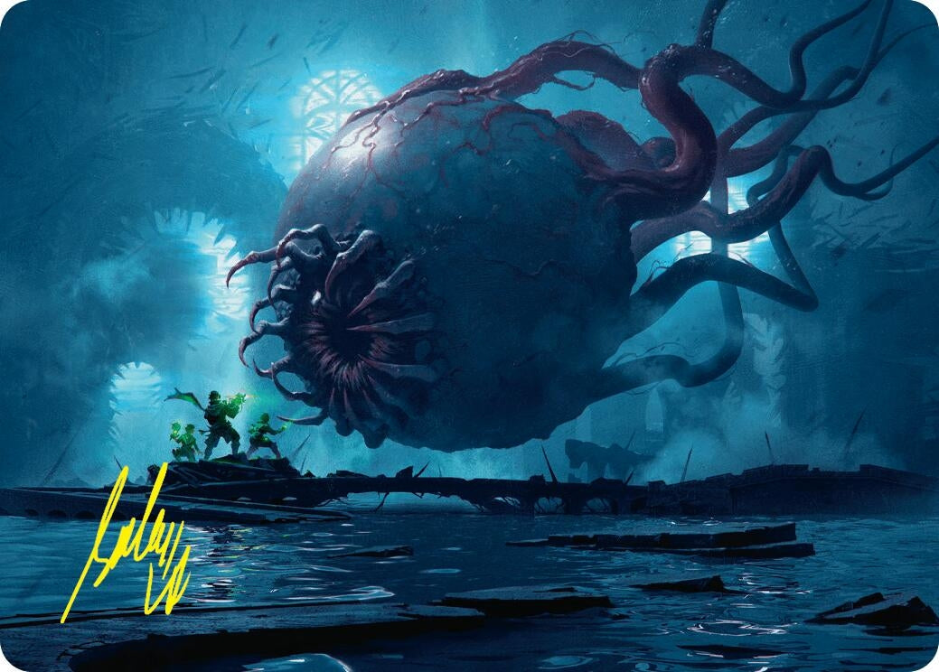 Image for Abhorrent Oculus Art Card (Gold-Stamped Signature) (3) (ASDSK) - Magic: The Gathering