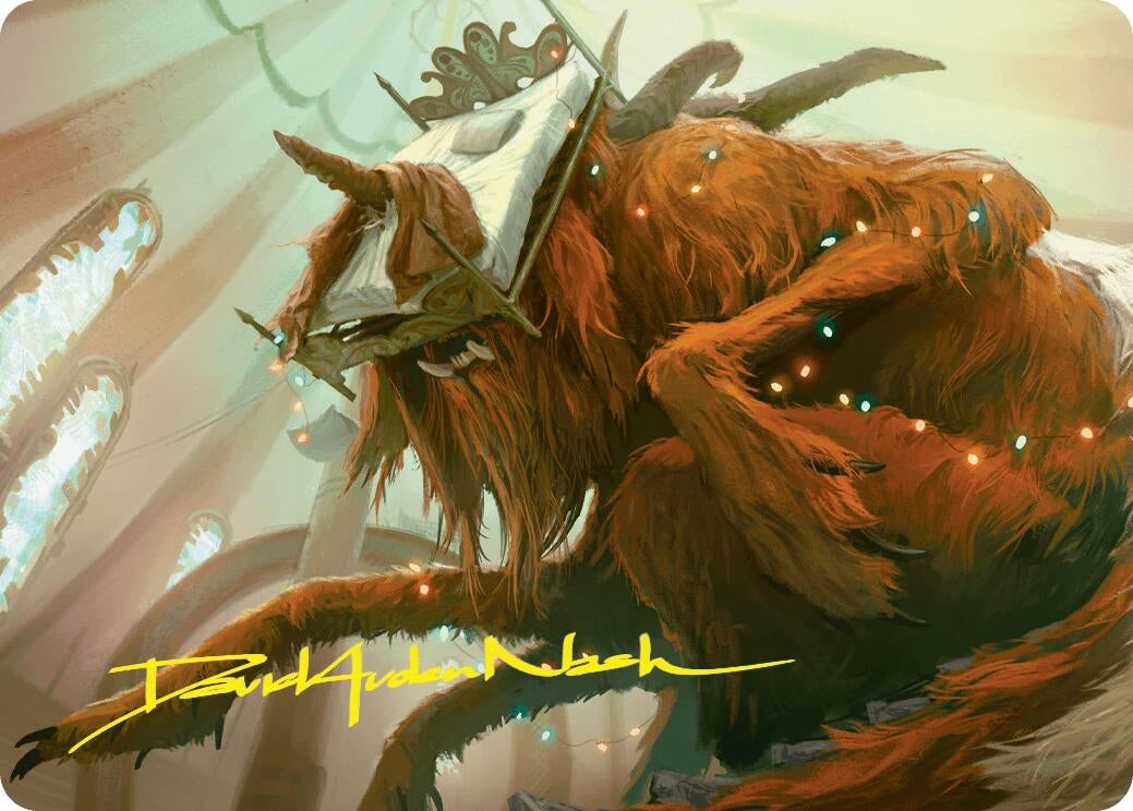 Image for Bedhead Beastie Art Card (Gold-Stamped Signature) (11) (ASDSK) - Magic: The Gathering