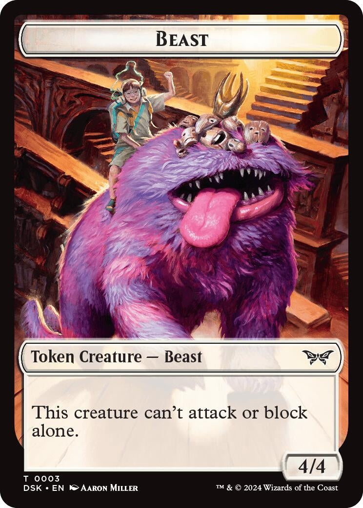 Image for Beast // Manifest Double-Sided Token (3 // 18) (DSK) - Magic: The Gathering