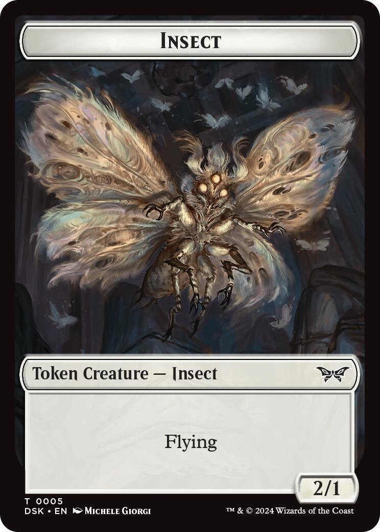 Image for Insect (0005) // Manifest Double-Sided Token (5 // 18) (DSK) - Magic: The Gathering