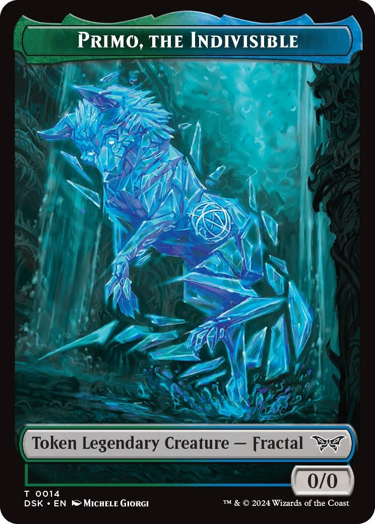 Image for Primo, the Indivisible // Manifest Double-Sided Token (14 // 18) (DSK) - Magic: The Gathering