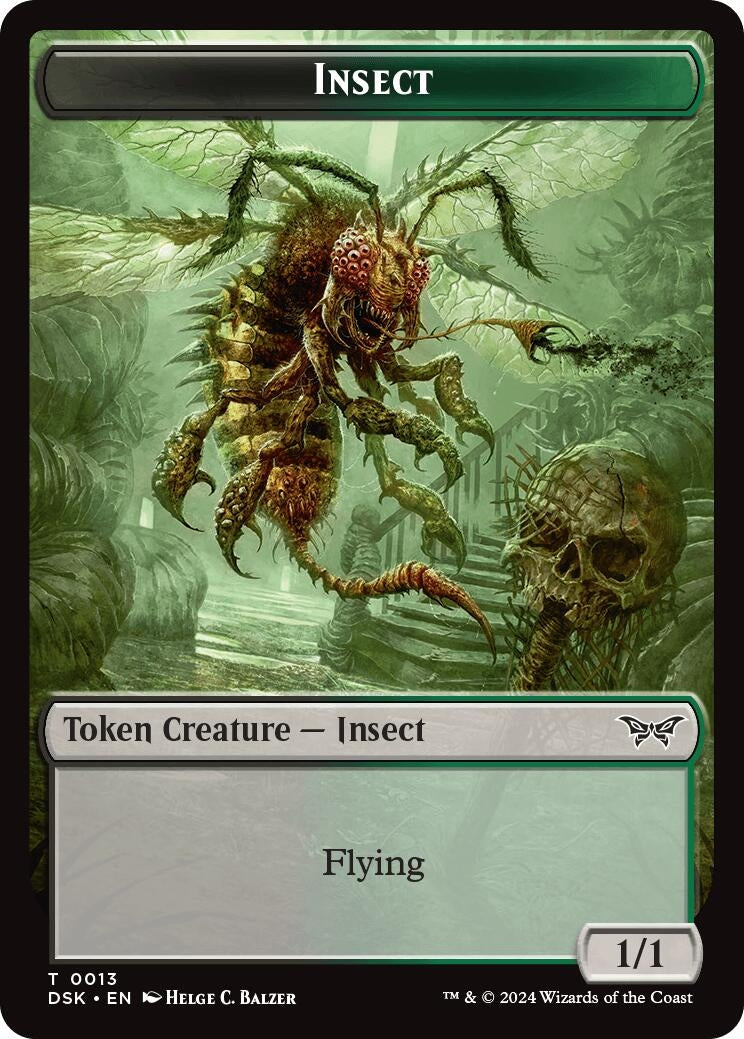 Image for Insect (0013) // Manifest Double-Sided Token (13 // 18) (DSK) - Magic: The Gathering