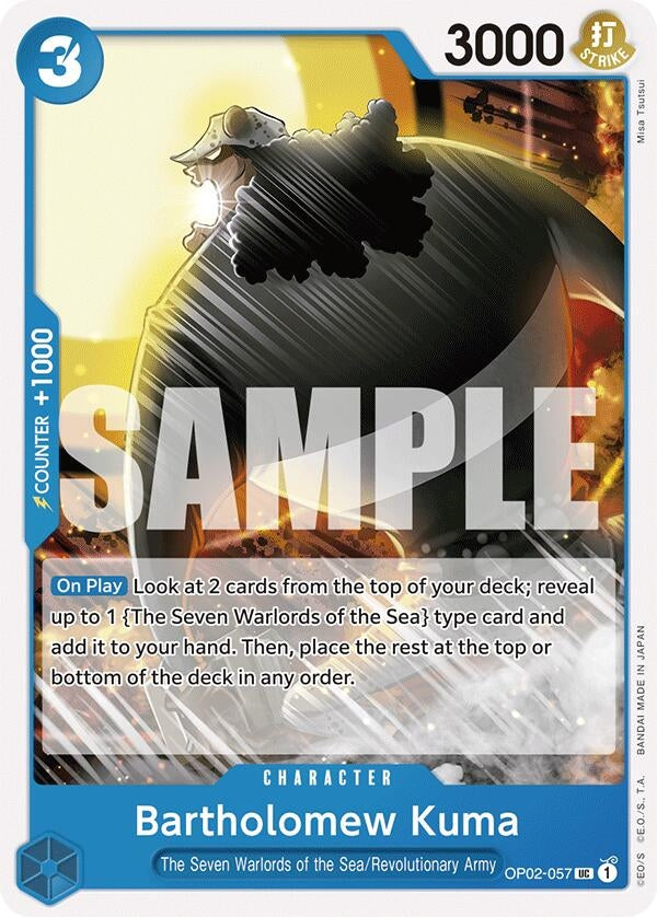 Image for Bartholomew Kuma (OP02-057) (ST-17) - One Piece Card Game