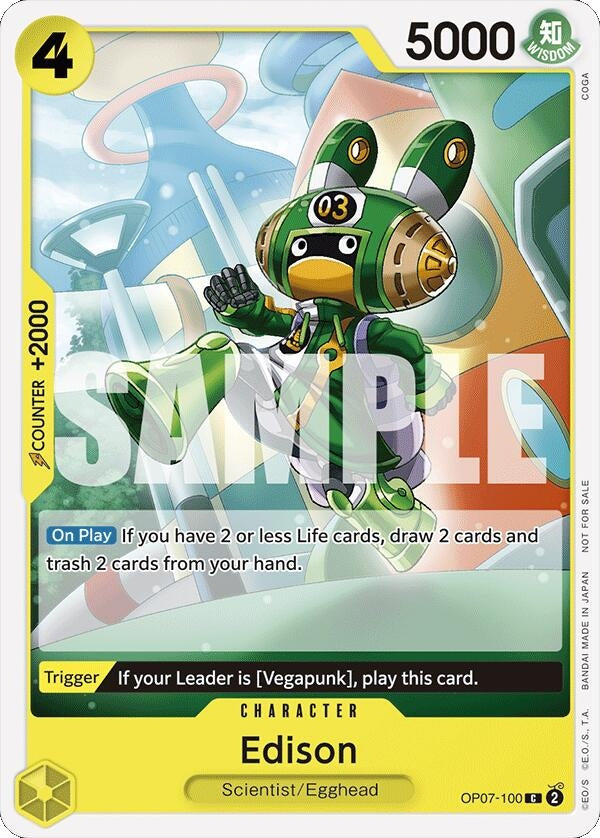 Image for Edison (Tournament Pack 2024 Oct.-Dec.) (OP07-100) (OP-PR) - One Piece Card Game