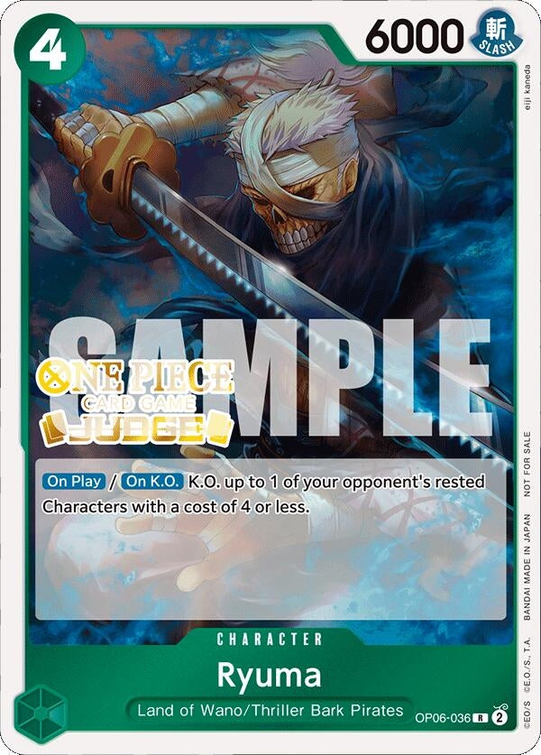 Image for Ryuma (Judge Pack Vol. 4) (OP06-036) (OP-PR) - One Piece Card Game