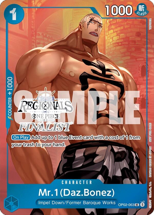 Image for Mr.1 (Daz.Bonez) (Online Regional 2024 Vol. 3) [Finalist] (OP02-063) (OP-PR) - One Piece Card Game