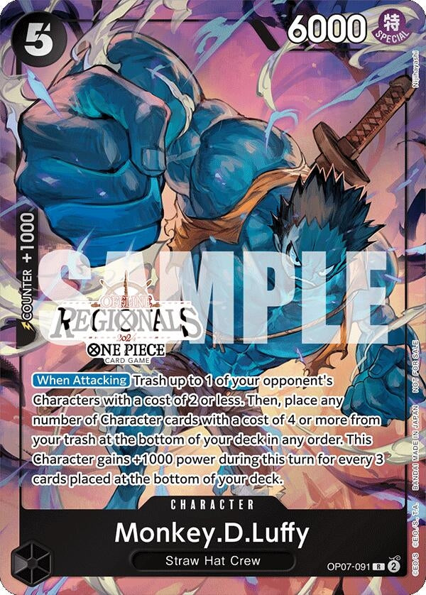 Image for Monkey.D.Luffy (091) (Offline Regional 2024 Vol. 3) (OP07-091) (OP-PR) - One Piece Card Game