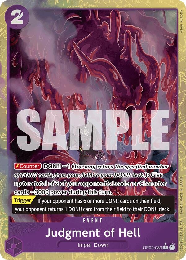 Image for Judgment of Hell (Alternate Art) (OP02-089) (PRB-01) - One Piece Card Game