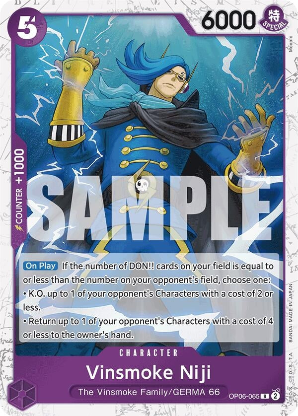 Image for Vinsmoke Niji (OP06-065) (Jolly Roger Foil) (OP06-065) (PRB-01) - One Piece Card Game