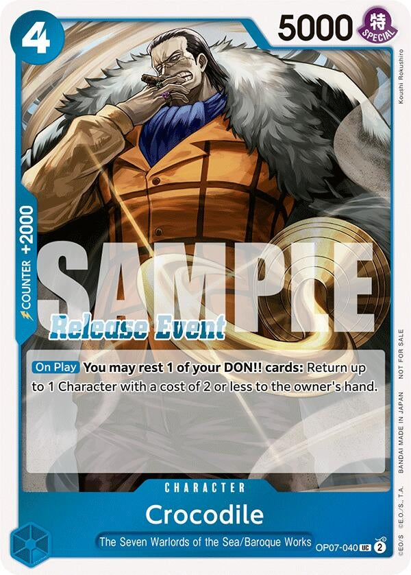 Image for Crocodile (ST15 - ST20 Release Event Winner Pack) (OP07-040) (OP-PR) - One Piece Card Game