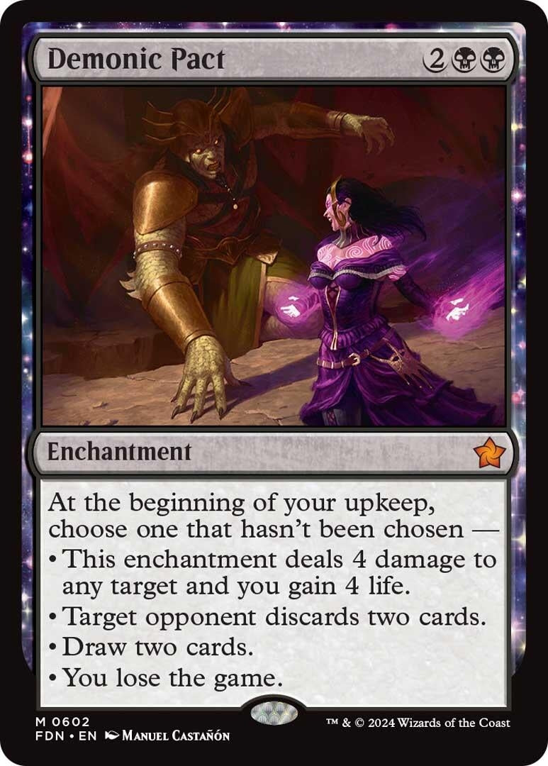 Image for Demonic Pact (602) (FDN) - Magic: The Gathering