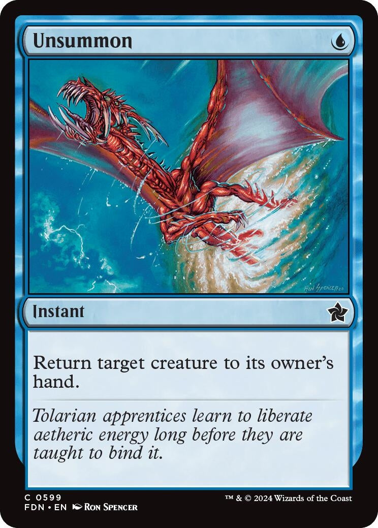 Image for Unsummon (599) (FDN) - Magic: The Gathering