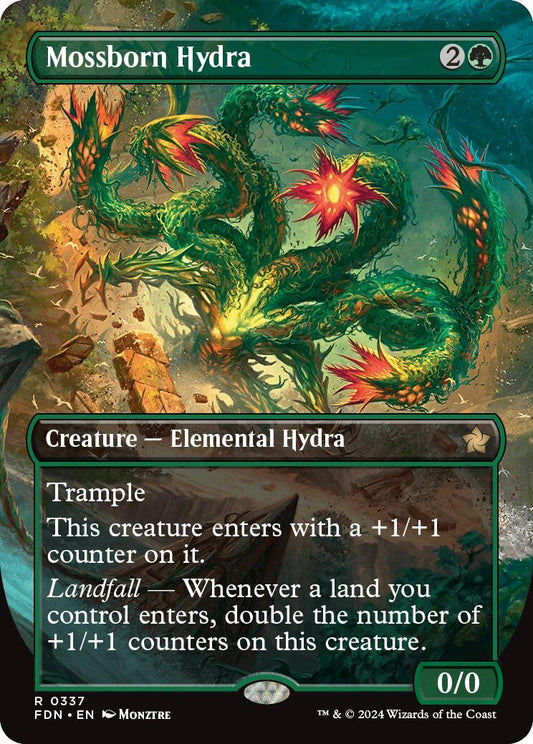 Image for Mossborn Hydra (Borderless) (337) (FDN) - Magic: The Gathering