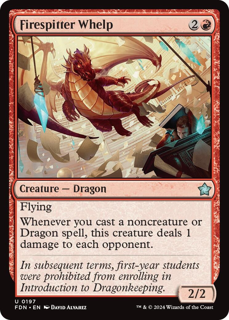 Image for Firespitter Whelp (197) (FDN) - Magic: The Gathering