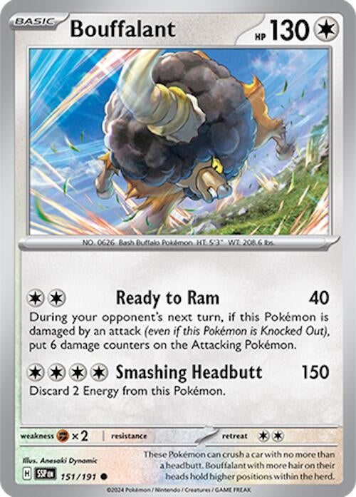 Image for Bouffalant (151/191) (SSP) - Pokemon
