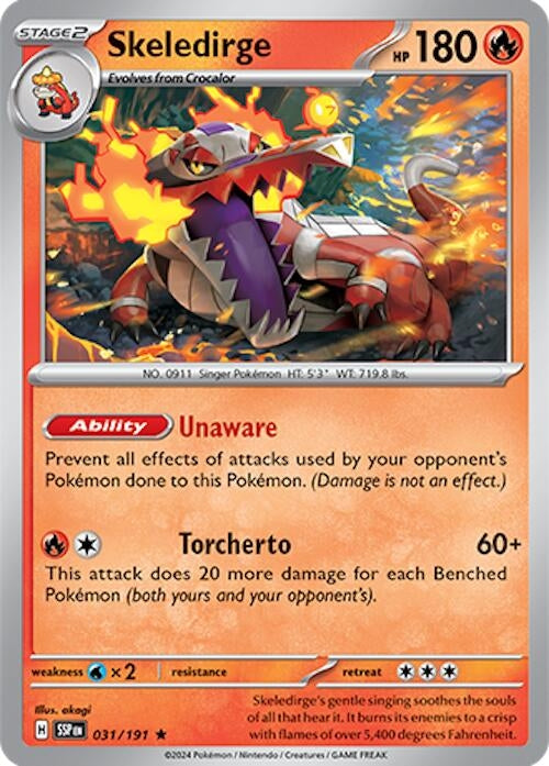 Image for Skeledirge (031/191) (SSP) - Pokemon