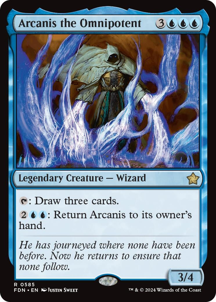 Image for Arcanis the Omnipotent (585) (FDN) - Magic: The Gathering