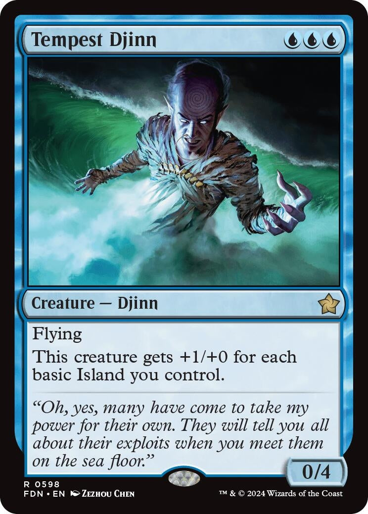 Image for Tempest Djinn (598) (FDN) - Magic: The Gathering