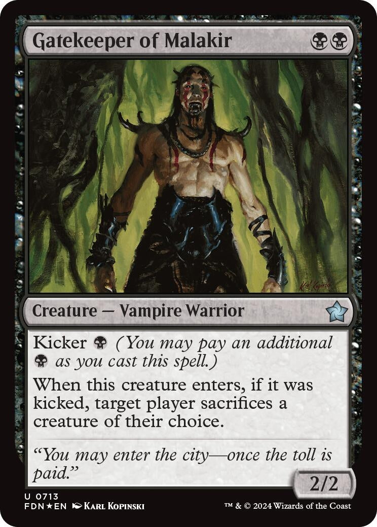 Image for Gatekeeper of Malakir (713) (FDN) - Magic: The Gathering