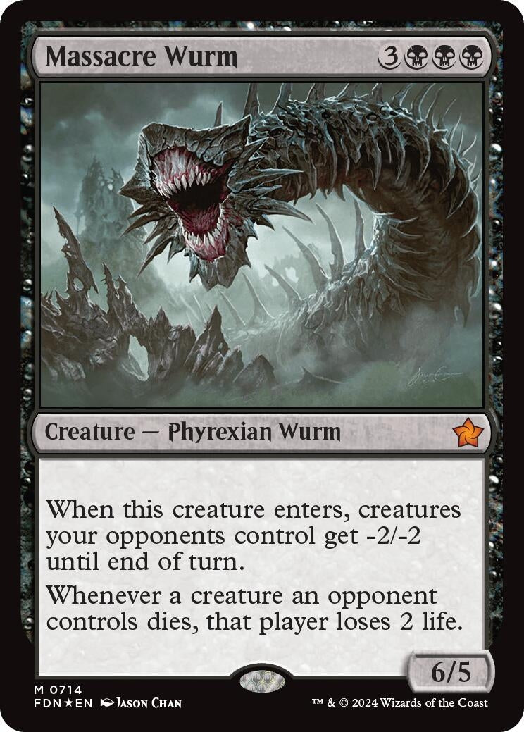 Image for Massacre Wurm (714) (FDN) - Magic: The Gathering