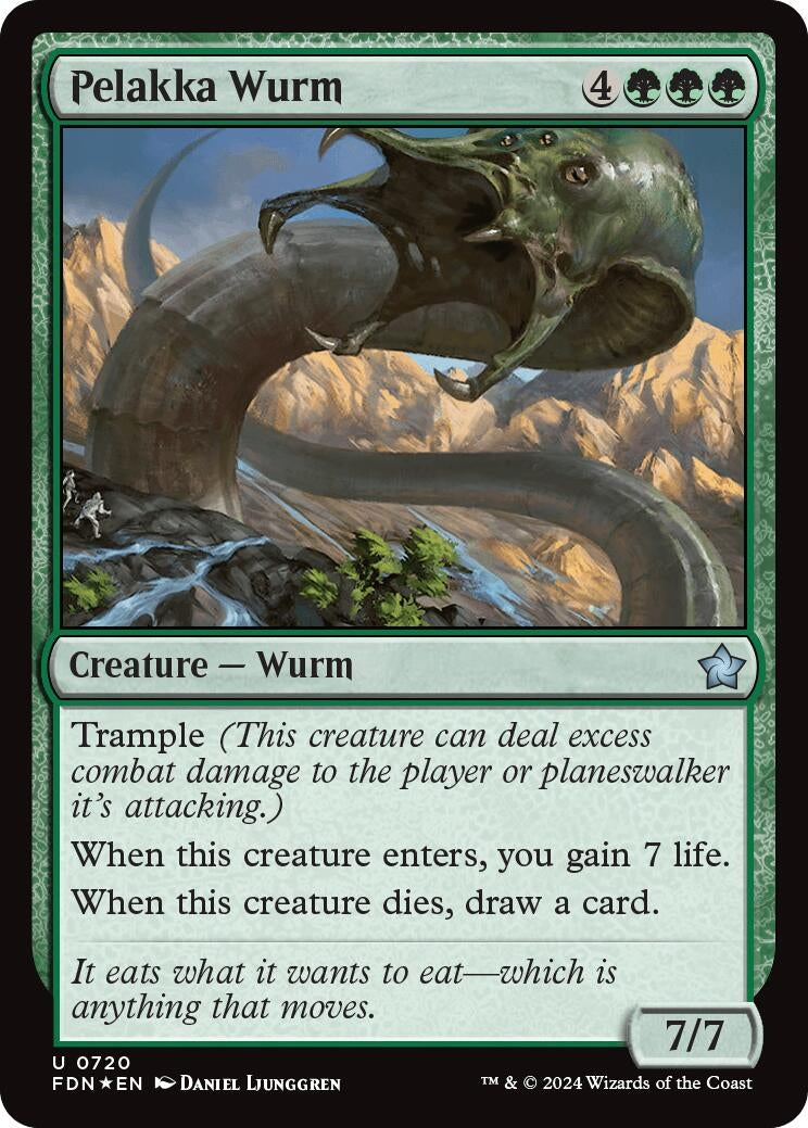 Image for Pelakka Wurm (720) (FDN) - Magic: The Gathering