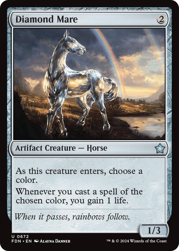 Image for Diamond Mare (672) (FDN) - Magic: The Gathering