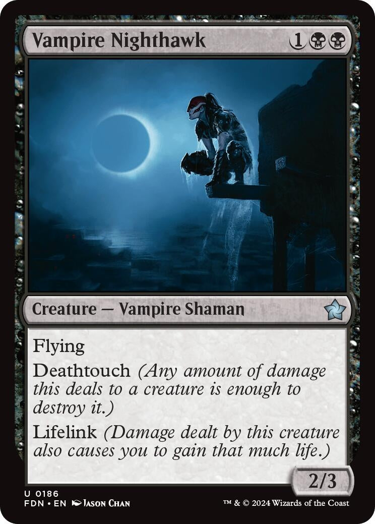 Image for Vampire Nighthawk (186) (FDN) - Magic: The Gathering