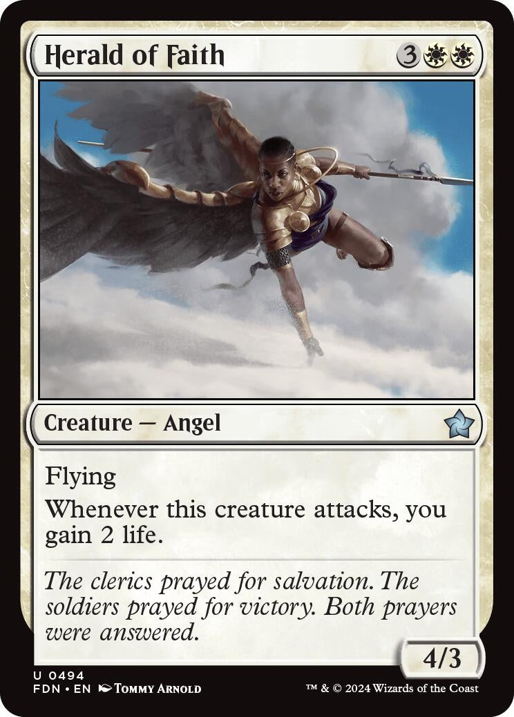 Image for Herald of Faith (494) (FDN) - Magic: The Gathering