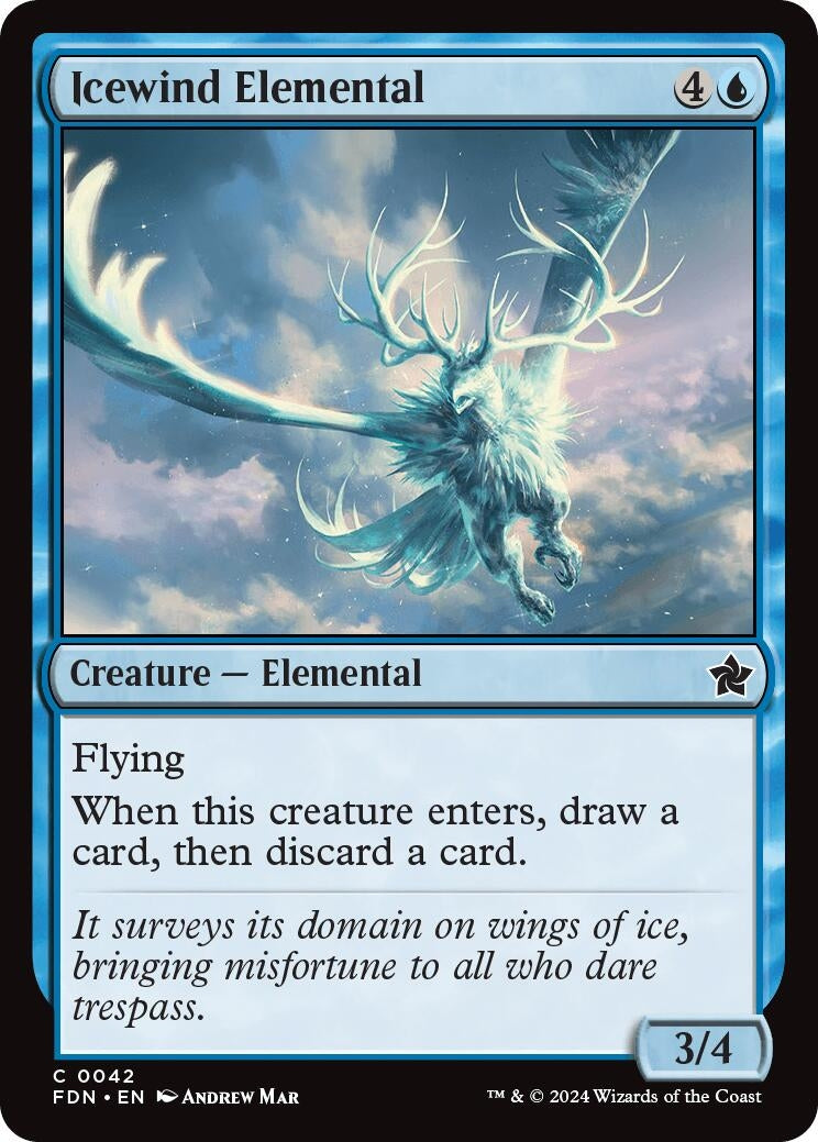 Image for Icewind Elemental (42) (FDN) - Magic: The Gathering