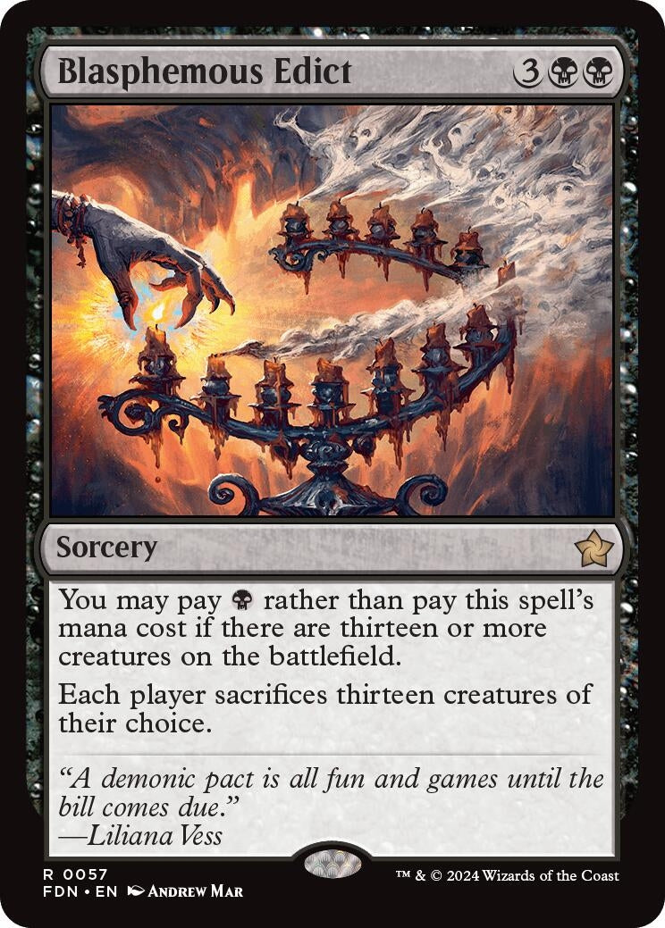 Image for Blasphemous Edict (57) (FDN) - Magic: The Gathering