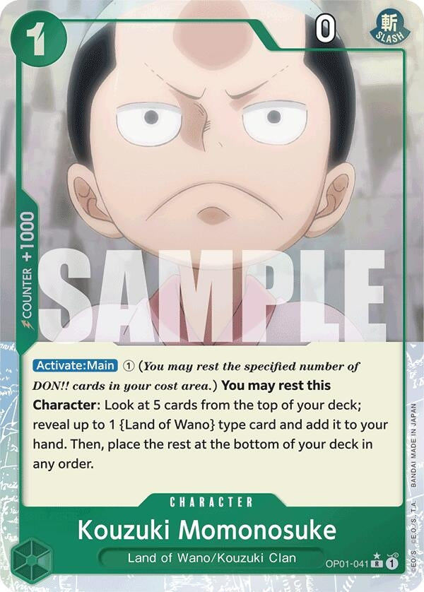 Image for Kouzuki Momonosuke (Full Art) (OP01-041) (PRB-01) - One Piece Card Game