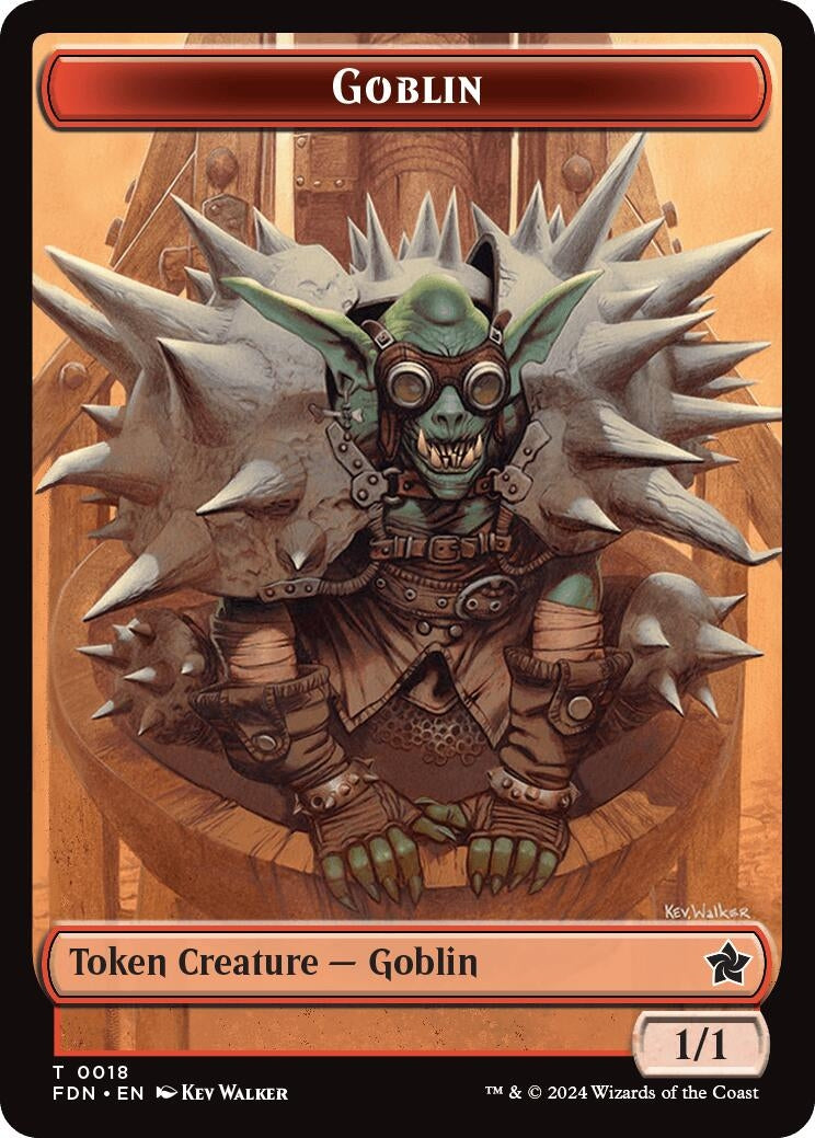 Image for Goblin // Zombie Doubled-Sided Token (18 // 15) (FDN) - Magic: The Gathering