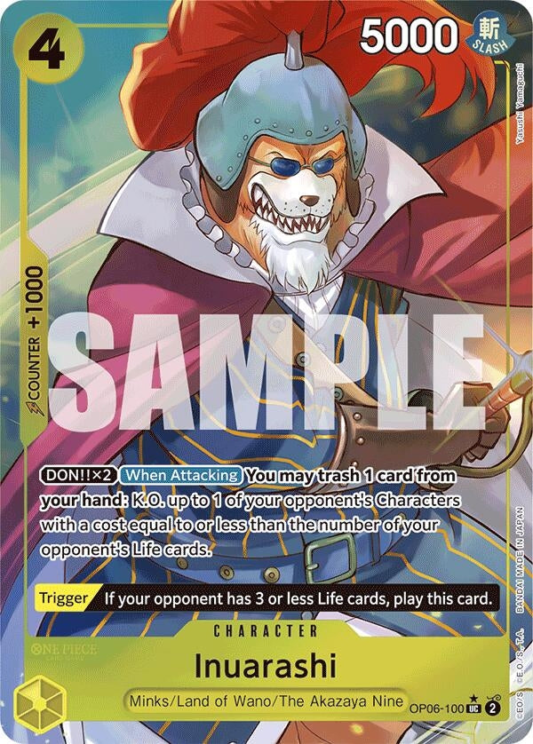 Image for Inuarashi (Full Art) (OP06-100) (PRB-01) - One Piece Card Game
