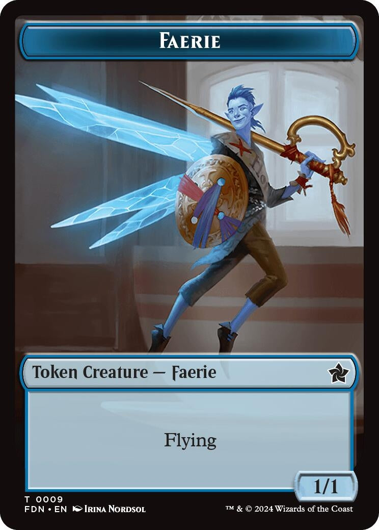 Image for Faerie // Zombie Double-Sided Token (9 // 15) (FDN) - Magic: The Gathering